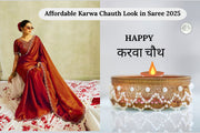 Affordable Karwa Chauth Look in Saree 2025