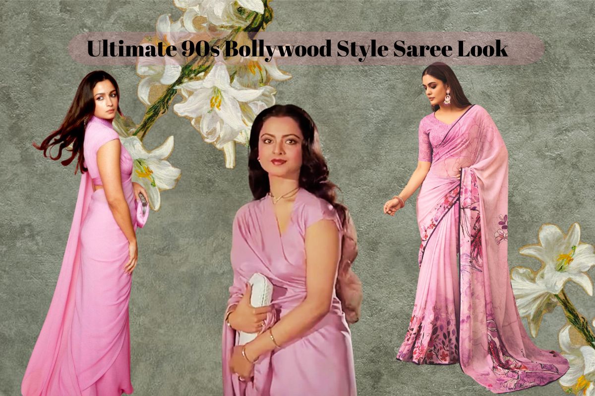 Ultimate 90s Bollywood Style Saree Look