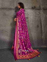 Purple Moss Figure Printed Saree sedora couture