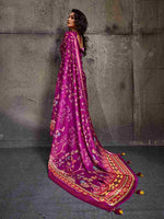 Purple Moss Figure Printed Saree sedora couture
