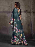 Grey Moss Figure Printed Saree sedora couture