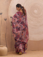Pink Georgette Floral Printed Saree sedora couture