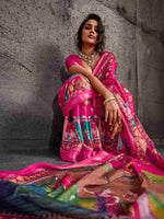 Pink Moss Figure Printed Saree sedora couture