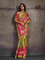 Light Green Moss Figure Printed Saree sedora couture