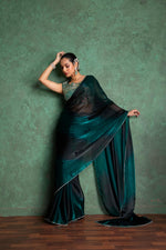 Graceful Green Saree with Embroidered Border sedoracouture