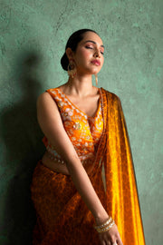 Sophisticated Mustard Saree with Fine Embroidery
