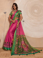 Pink Kanjivaram Figure Printed Saree sedora couture