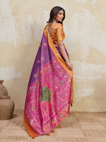 Purple Kanjivaram Figure Printed Saree sedora couture