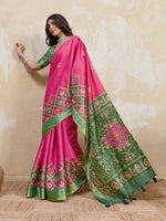 Pink Kanjivaram Figure Printed Saree sedora couture