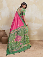 Pink Kanjivaram Figure Printed Saree sedora couture