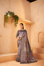 Opulent PURPLE Diya Silk Saree with Jacquard Work sedoracouture