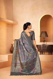 Timeless Rama Diya Silk Saree with Jacquard Border
