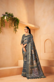 Stunning Green Diya Silk with Pallu