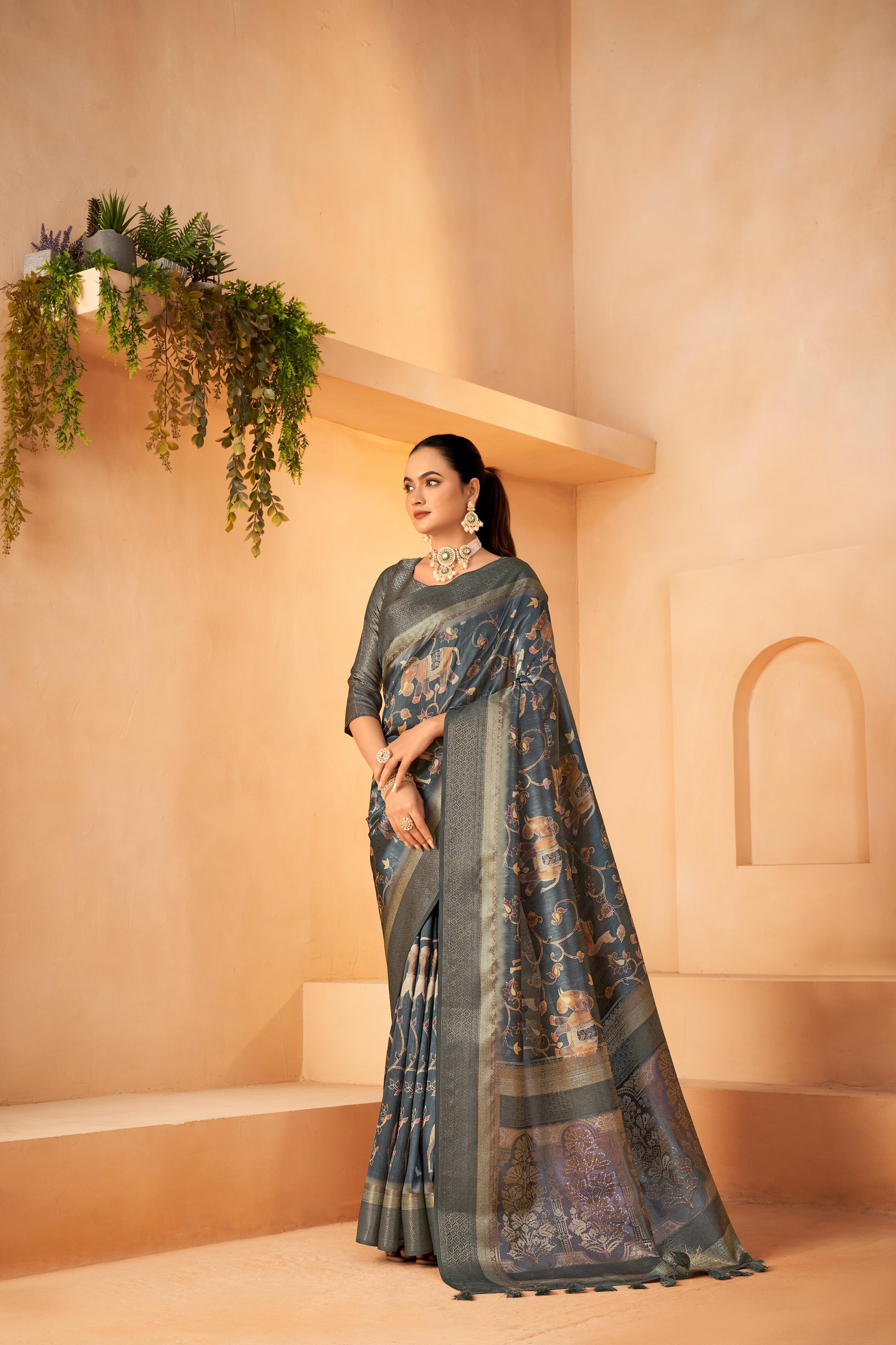 Stunning Green Diya Silk with Pallu