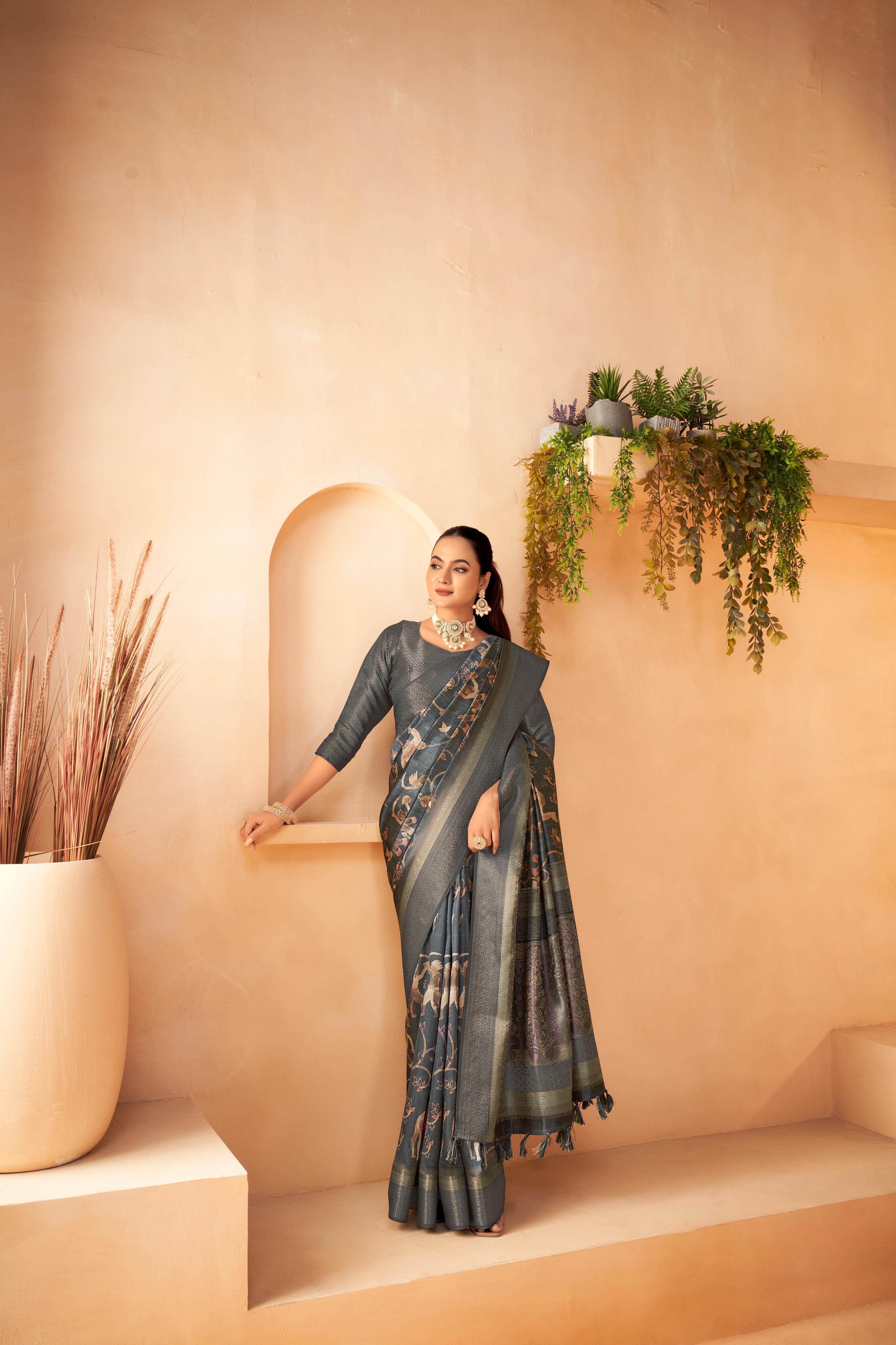 Stunning Green Diya Silk with Pallu