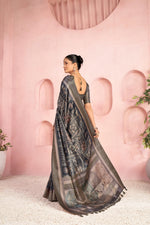 Opulent Blue Diya Silk Saree with Jacquard Work sedoracouture