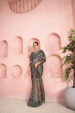 Timeless Grey Diya Silk Saree with Jacquard Border sedoracouture