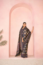 Timeless Diya Silk Wine Saree with Jacquard Border sedoracouture