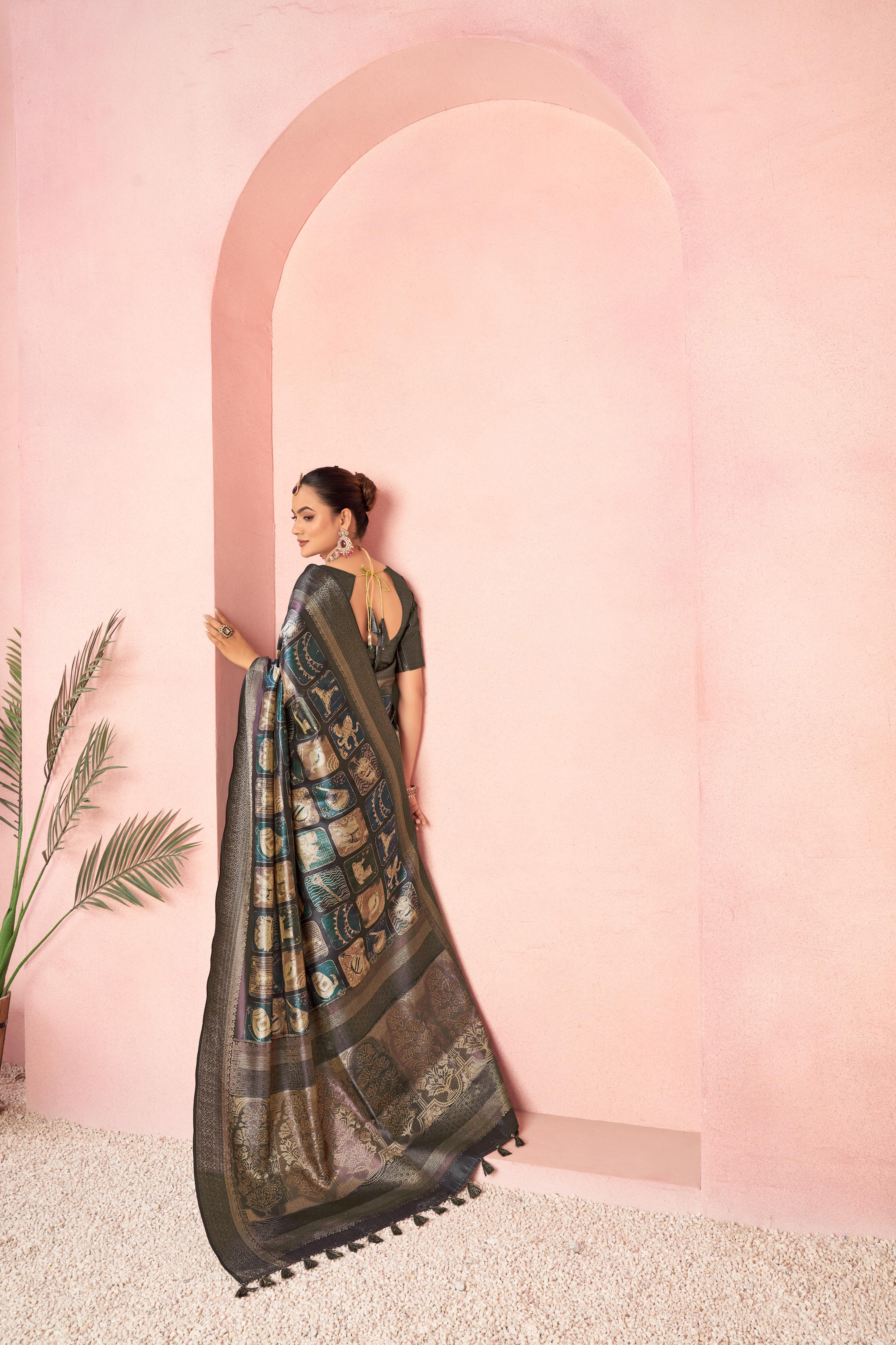 Rich Pallu Diya Silk Green Saree