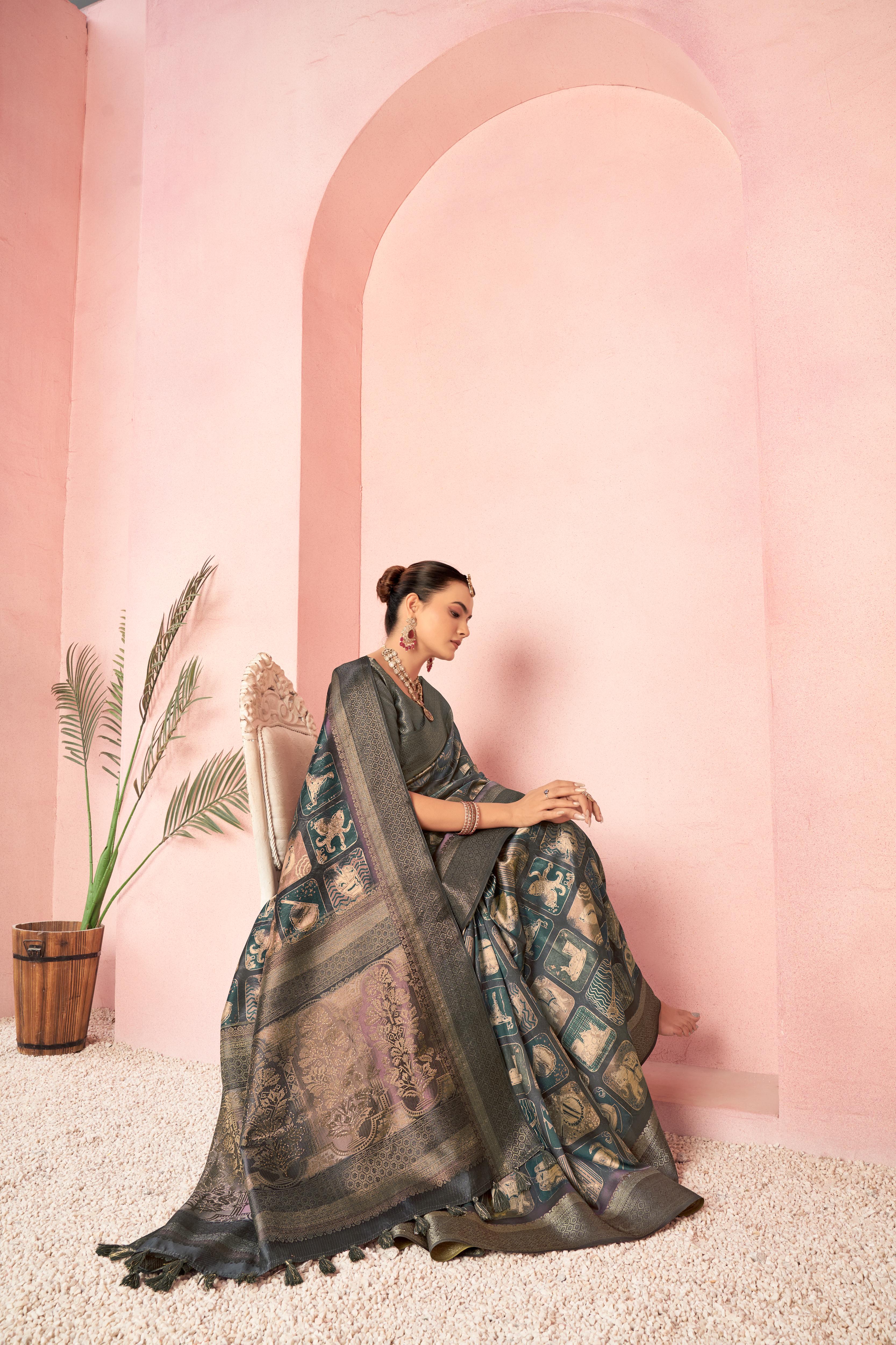 Rich Pallu Diya Silk Green Saree