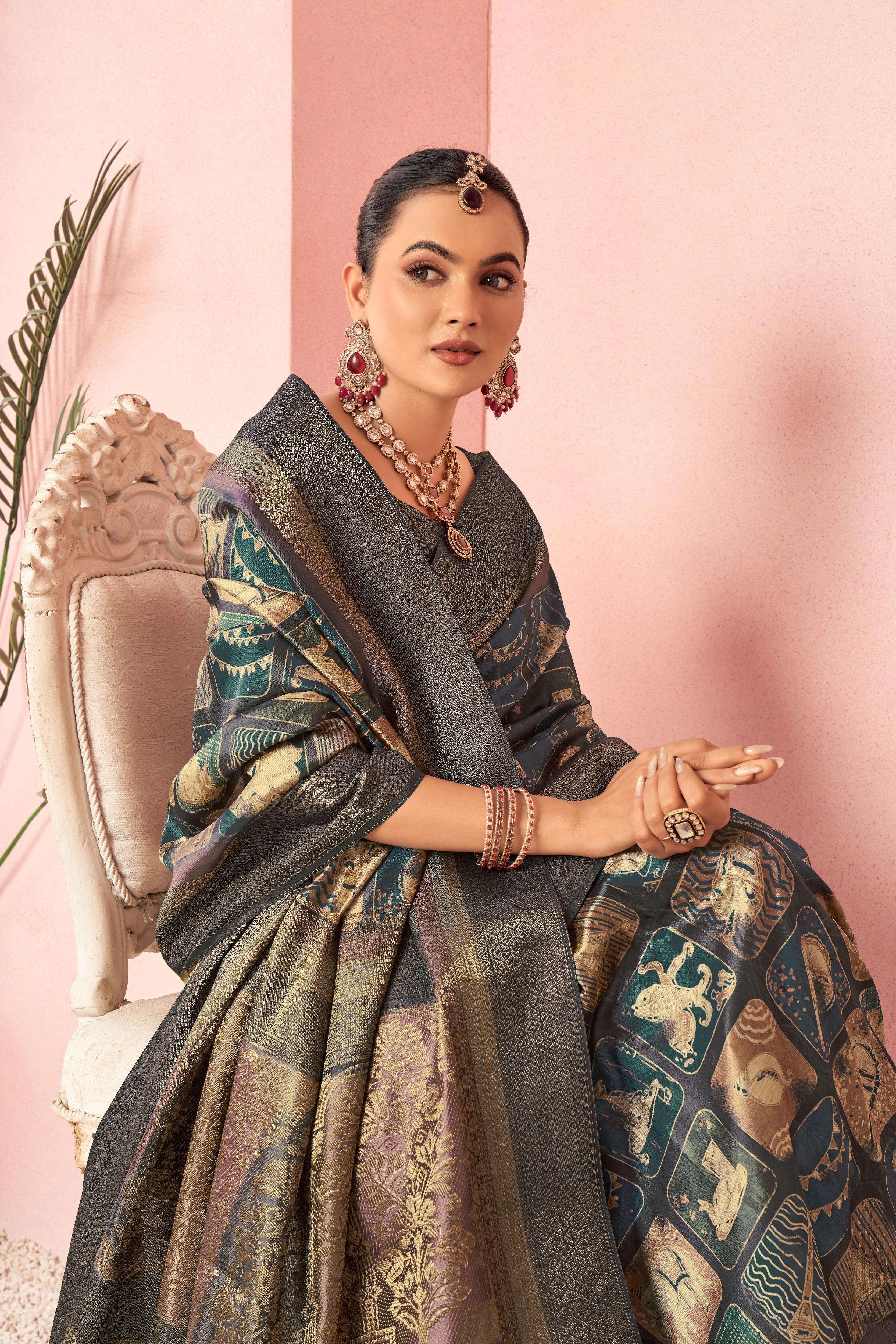 Rich Pallu Diya Silk Green Saree