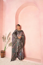 Timeless Wine Diya Silk Saree sedoracouture