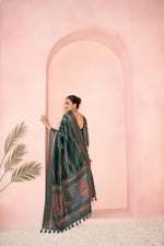 Charming Bottle Green Diya Silk with Jacquard sedoracouture