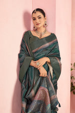 Charming Bottle Green Diya Silk with Jacquard sedoracouture