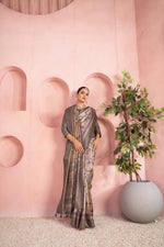 Sophisticated Purple Diya Silk with Jacquard sedoracouture