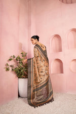 Sophisticated Orange Diya Silk with Jacquard sedoracouture