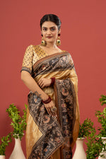 Vibrant Mustard Silk Saree with Embroidery sedoracouture