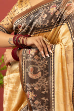 Vibrant Mustard Silk Saree with Embroidery sedoracouture