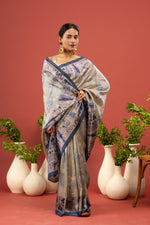 Dual-Tone Silk Saree with Purple Gala sedoracouture