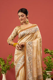 Radiant Mustard Diya Silk Saree