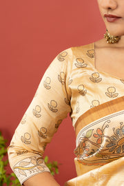 Radiant Mustard Diya Silk Saree