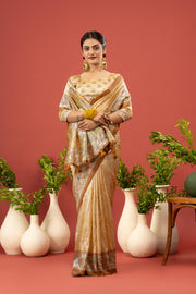 Radiant Mustard Diya Silk Saree