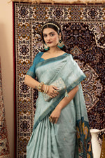 Elegant Rama Handloom Silk Saree sedoracouture