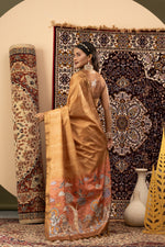Mustard Handloom Silk with Digital Print sedoracouture