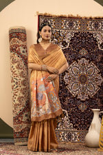 Mustard Handloom Silk with Digital Print sedoracouture