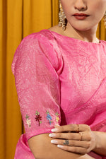 Traditional Pink Saree with Kashmiri Touch sedoracouture