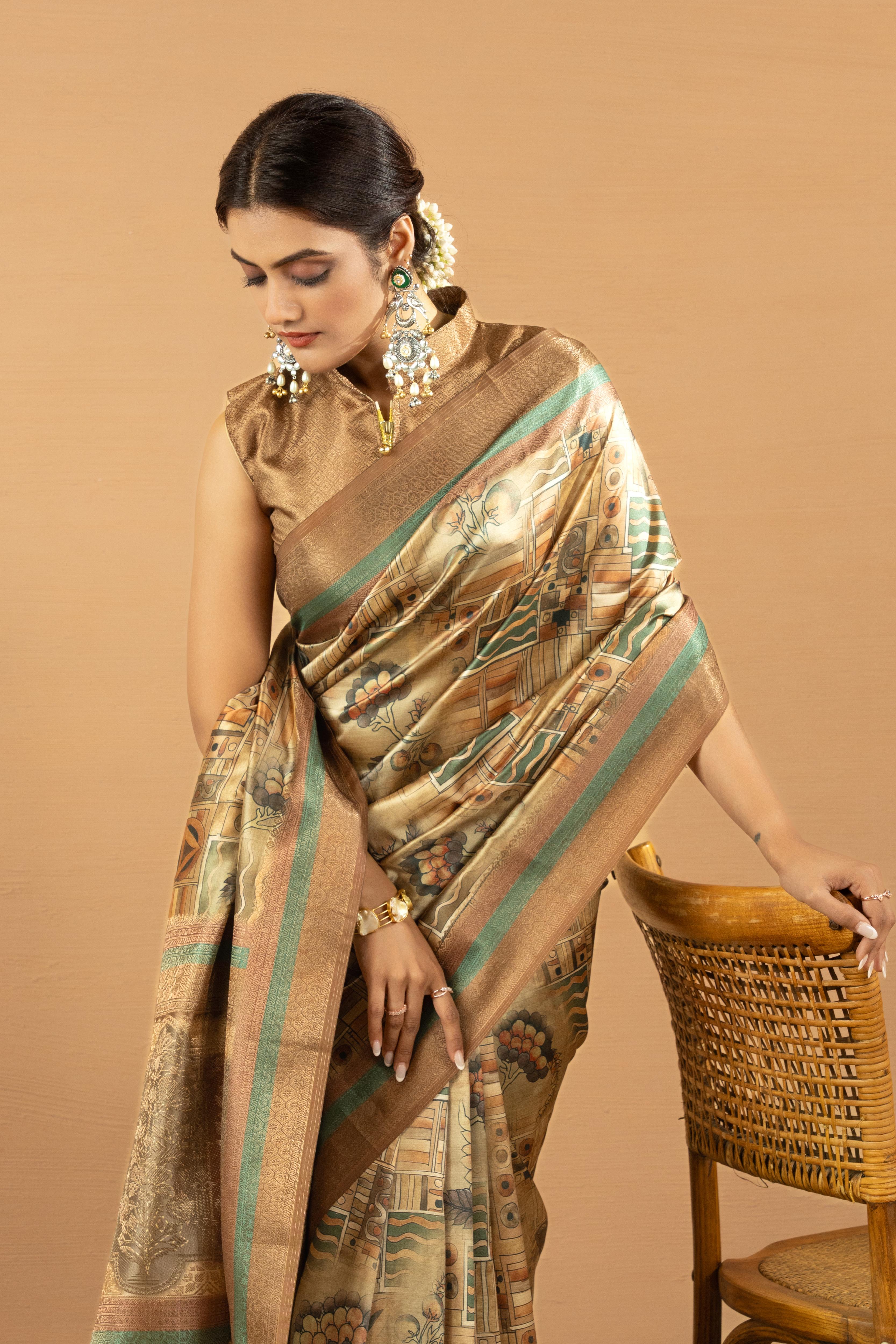 Radiant Mustard Saree with Jacquard Border