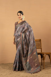 Premium Brown Saree with Jacquard Pallu and Border