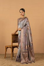 Regal Wine Saree with Jacquard Elegance sedoracouture