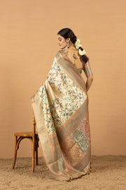 Royal Pista Silk Saree with Jacquard Border