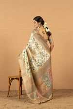Royal Pista Silk Saree with Jacquard Border sedoracouture