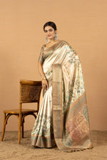 Royal Pista Silk Saree with Jacquard Border sedoracouture