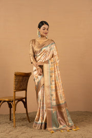 Richly Designed Chiku Saree with Jacquard Border
