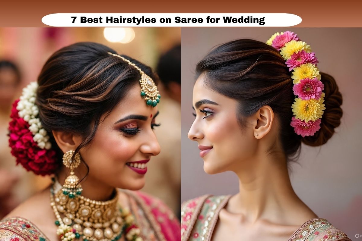 7 Best Hairstyles on Saree for Wedding