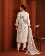 Cream Cotton Bead Work Kurta Set sedora couture
