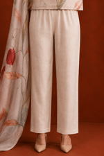 Cream Cotton Bead Work Kurta Set sedora couture
